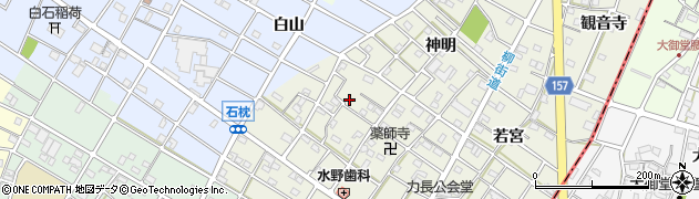 愛知県江南市力長町神出57周辺の地図