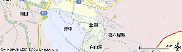愛知県犬山市北洞周辺の地図
