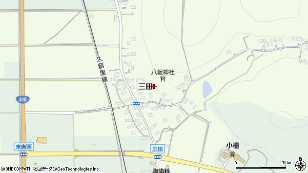 〒292-0403 千葉県君津市三田の地図