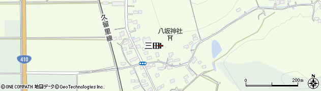 千葉県君津市三田周辺の地図