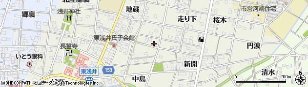 愛知県一宮市浅井町東浅井地蔵79周辺の地図