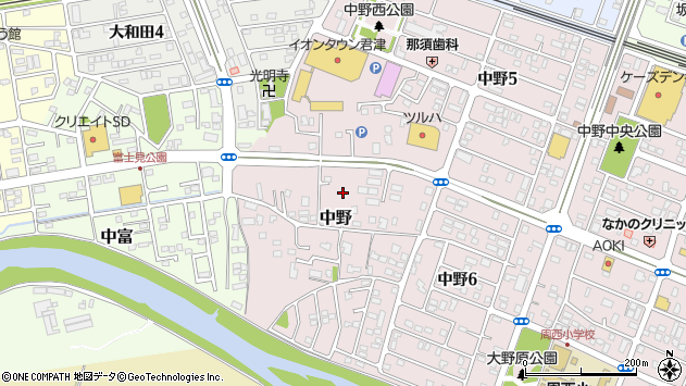 〒299-1151 千葉県君津市中野の地図