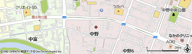千葉県君津市中野周辺の地図