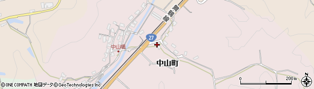 京都府綾部市中山町中嶋周辺の地図