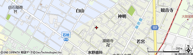 愛知県江南市力長町神出47周辺の地図