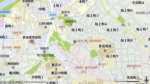 〒507-0804 岐阜県多治見市坂上町の地図