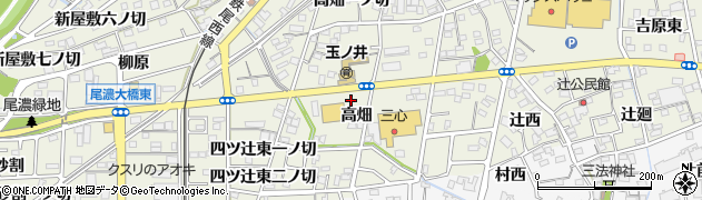 愛知県一宮市木曽川町玉ノ井高畑周辺の地図
