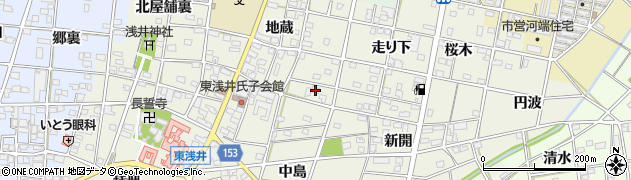 愛知県一宮市浅井町東浅井地蔵77周辺の地図