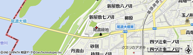 愛知県一宮市木曽川町玉ノ井（土腐）周辺の地図