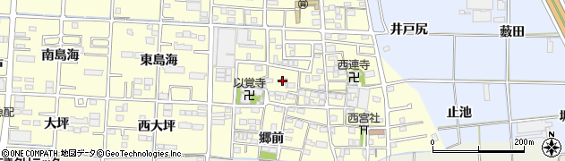 愛知県一宮市木曽川町門間西郷周辺の地図