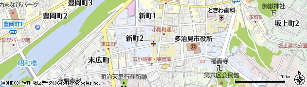 岐阜県多治見市小路町18周辺の地図
