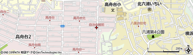 自治会館前周辺の地図