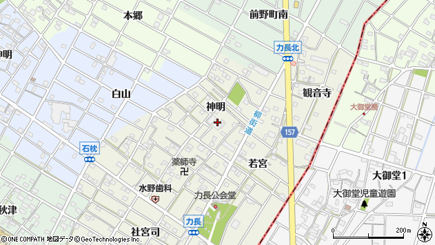 〒483-8108 愛知県江南市力長町神明の地図
