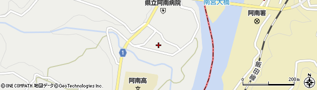 阿南高等学校プール周辺の地図