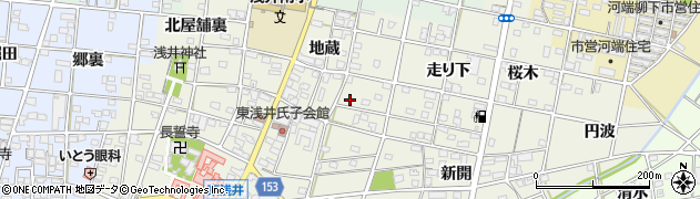 愛知県一宮市浅井町東浅井地蔵72周辺の地図