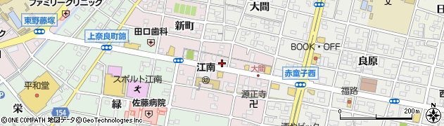 ＯＤＤＳＨＡＩＲ江南店周辺の地図