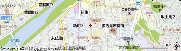 岐阜県多治見市小路町14周辺の地図