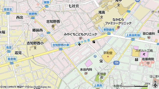 〒483-8422 愛知県江南市東野町神上の地図