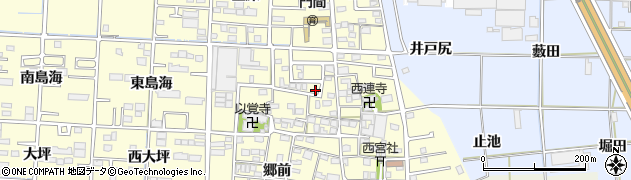 愛知県一宮市木曽川町門間西郷43周辺の地図