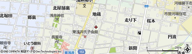 愛知県一宮市浅井町東浅井地蔵427周辺の地図