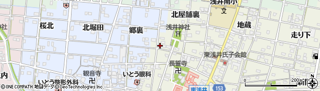 愛知県一宮市浅井町東浅井戌亥10周辺の地図