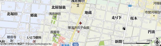 愛知県一宮市浅井町東浅井地蔵58周辺の地図