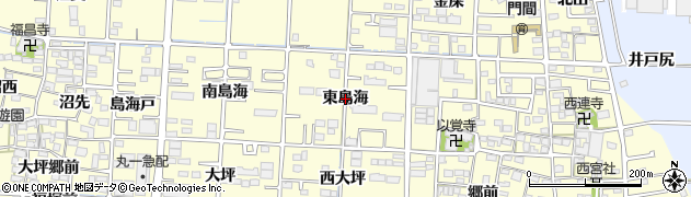 愛知県一宮市木曽川町門間（東島海）周辺の地図