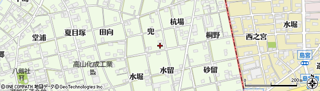 愛知県一宮市瀬部兜27周辺の地図
