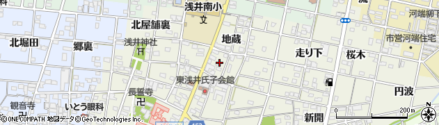 愛知県一宮市浅井町東浅井地蔵57周辺の地図