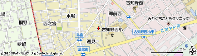 愛知県江南市島宮町巡見周辺の地図