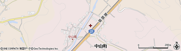 京都府綾部市中山町（古川）周辺の地図