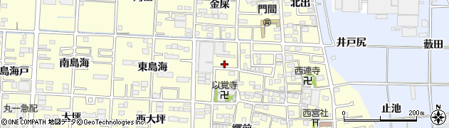愛知県一宮市木曽川町門間西郷12周辺の地図