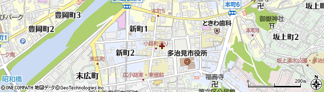 岐阜県多治見市小路町周辺の地図