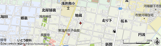 愛知県一宮市浅井町東浅井地蔵425周辺の地図