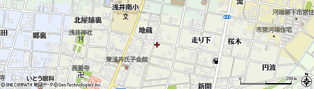 愛知県一宮市浅井町東浅井地蔵64周辺の地図