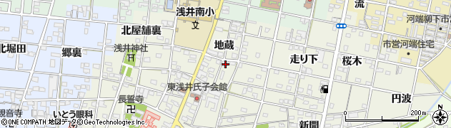愛知県一宮市浅井町東浅井地蔵62周辺の地図