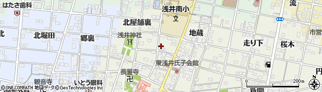 愛知県一宮市浅井町東浅井地蔵46周辺の地図