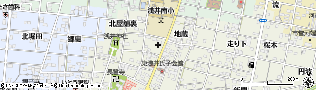 愛知県一宮市浅井町東浅井地蔵342周辺の地図