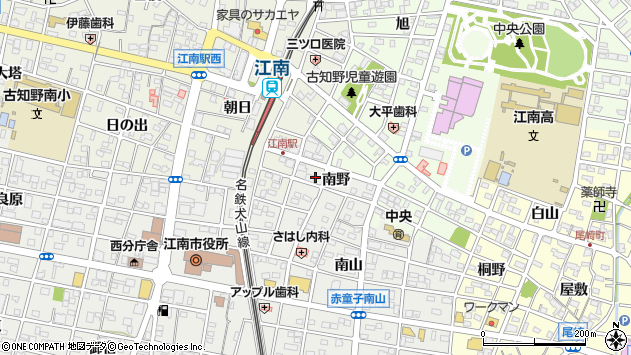 〒483-8167 愛知県江南市赤童子町南野の地図