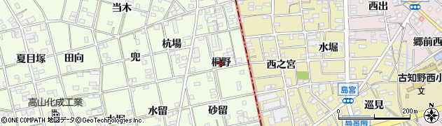 愛知県一宮市瀬部（桐野）周辺の地図