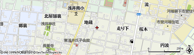 愛知県一宮市浅井町東浅井地蔵34周辺の地図