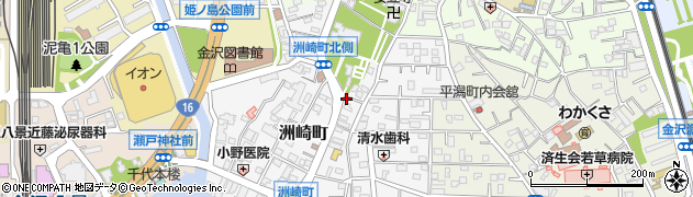 神奈川県横浜市金沢区洲崎町周辺の地図