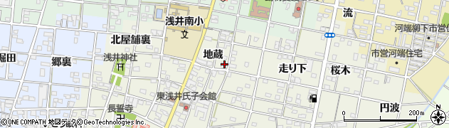 愛知県一宮市浅井町東浅井地蔵36周辺の地図