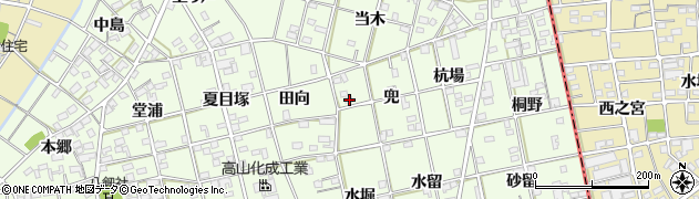 愛知県一宮市瀬部兜9周辺の地図