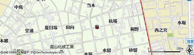 愛知県一宮市瀬部（兜）周辺の地図