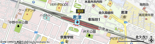 君津駅周辺の地図