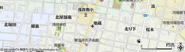 愛知県一宮市浅井町東浅井地蔵410周辺の地図