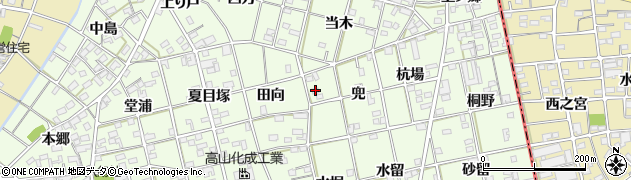 愛知県一宮市瀬部兜8周辺の地図