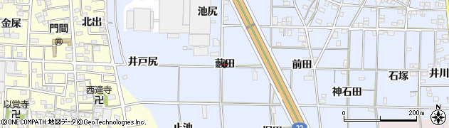 愛知県一宮市高田（藪田）周辺の地図