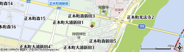 岐阜県羽島市正木町上大浦周辺の地図